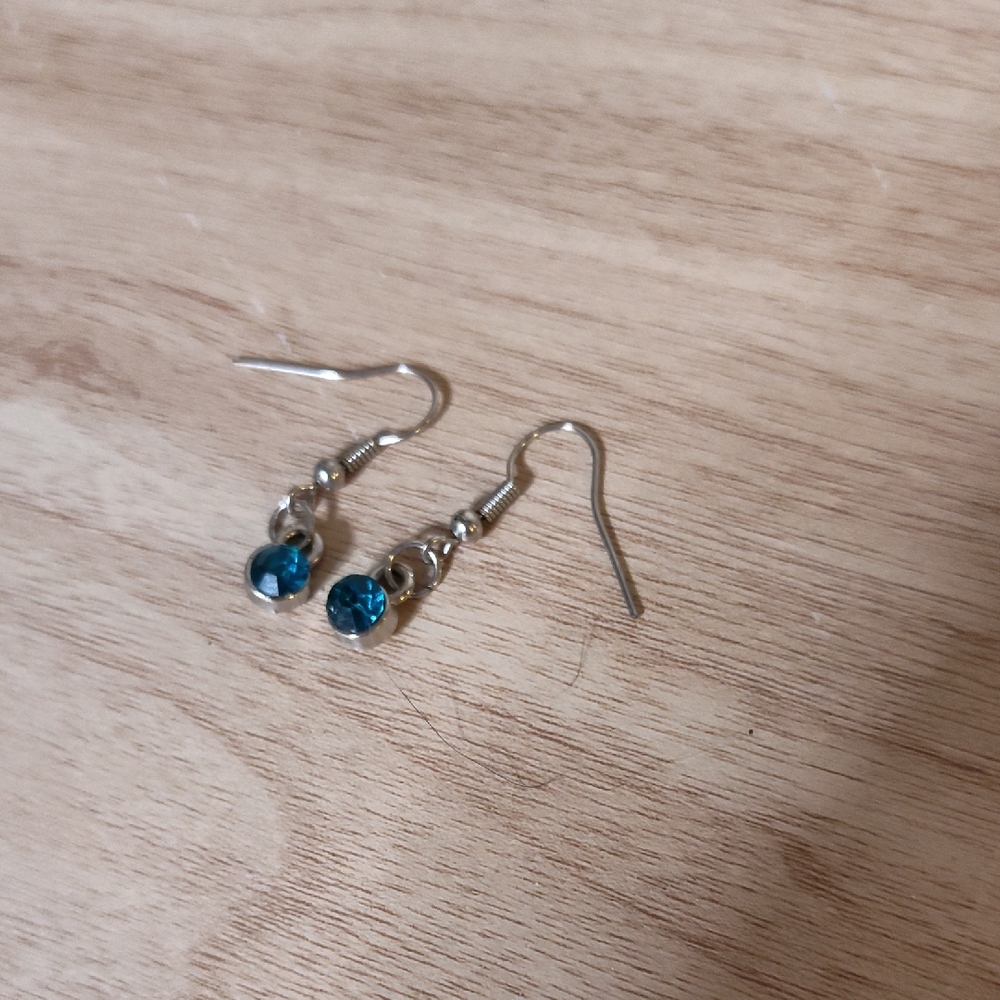 Elegant Blue Crystal Earrings